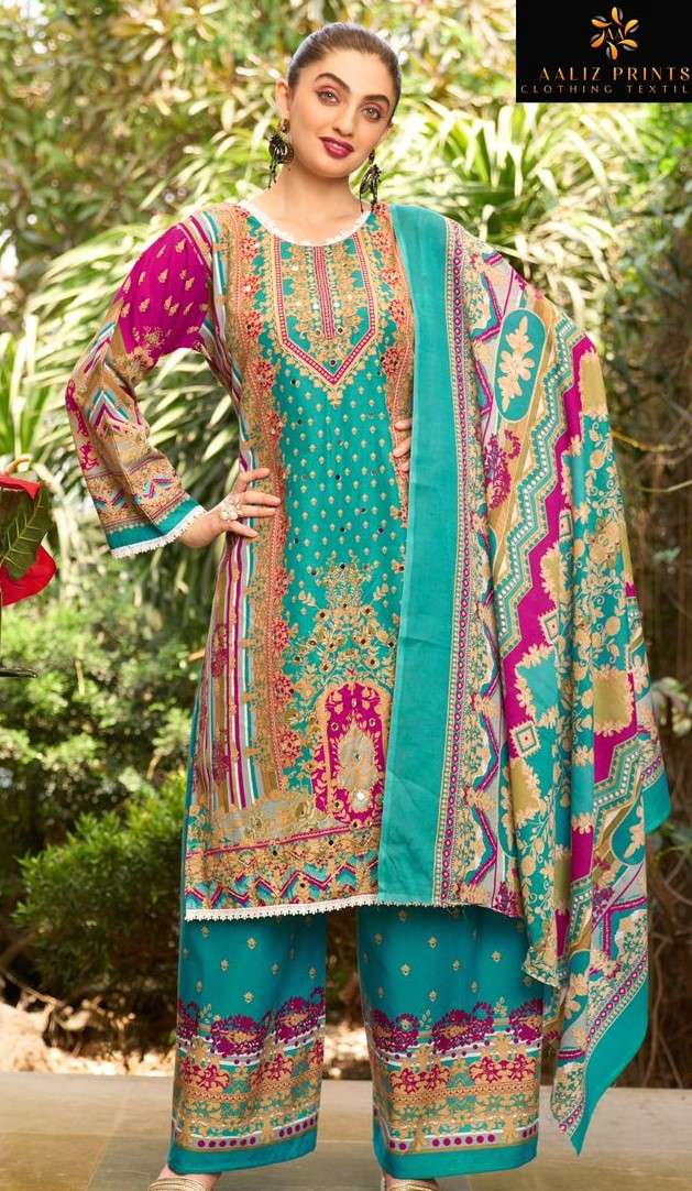 Aaliza vol 5 embroidery collection By Aaliz Prints
